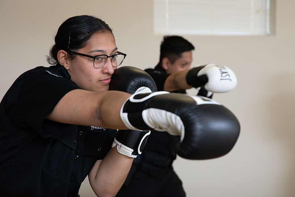 Criminal Justice Students in Self-Defense class